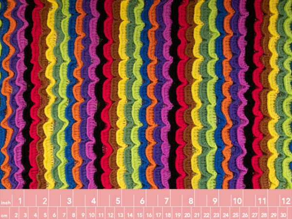 European Designer Deadstock – Crochet Ruffle Knit - Rainbow