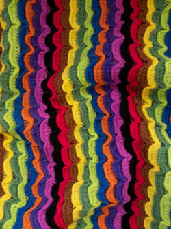 European Designer Deadstock – Crochet Ruffle Knit - Rainbow