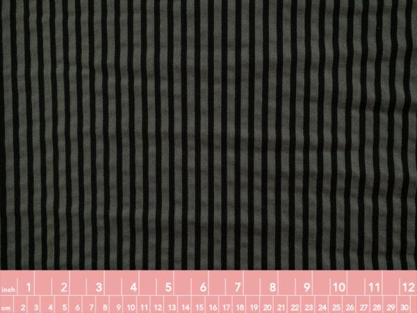 Designer Deadstock - Yarn Dyed Rayon/Polyester Stretch Shirting - Grey/Black