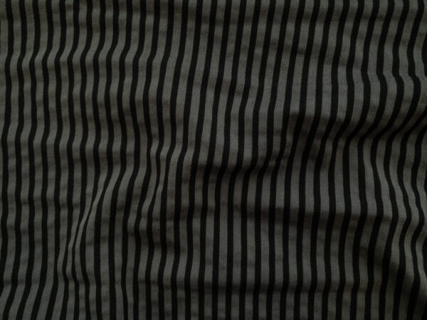 Designer Deadstock - Yarn Dyed Rayon/Polyester Stretch Shirting - Grey/Black