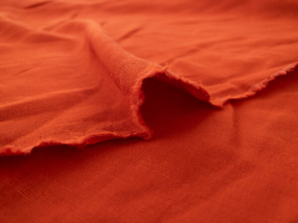Designer Deadstock - Slubbed Viscose/Linen - Blood Orange