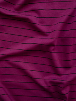 Designer Deadstock - Rayon/Spandex Jersey – Magenta/Black Pinstripe