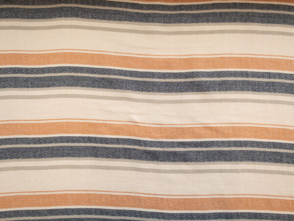 Designer Deadstock - Yarn Dyed Cotton - Variegated Stripe - Orange/Blue