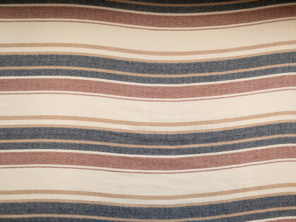 Designer Deadstock - Yarn Dyed Cotton - Variegated Stripe - Red/Blue