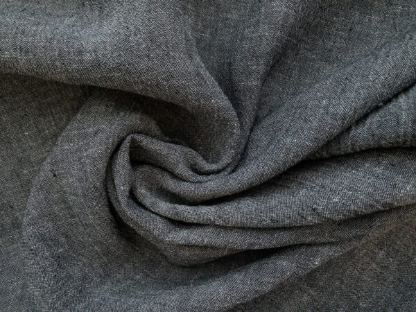 Crinkle Yarn Dyed Linen - Black/White