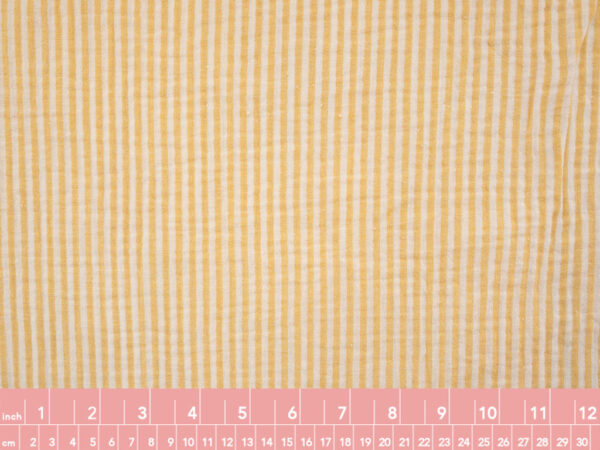 Organic Cotton Double Gauze - Yarn Dyed Stripe - Honey