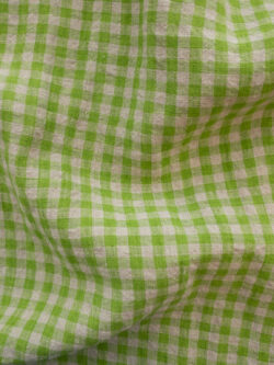 Yarn Dyed Linen - Gingham - Lime