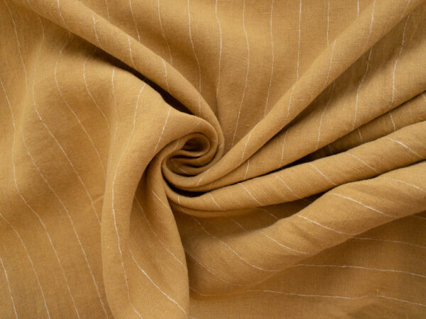 Yarn Dyed Linen - Pinstripe - Ochre