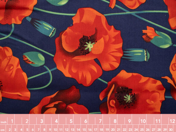 Lady McElroy – Cotton Poplin – Poppy Fields – Navy