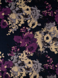 Lady McElroy – Linen/Cotton – Floral Shadow – Purple