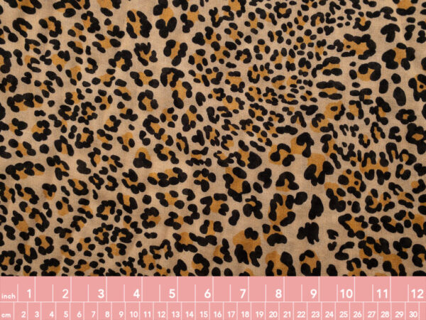 Designer Deadstock - Viscose/Wool Challis - Classic Leopard