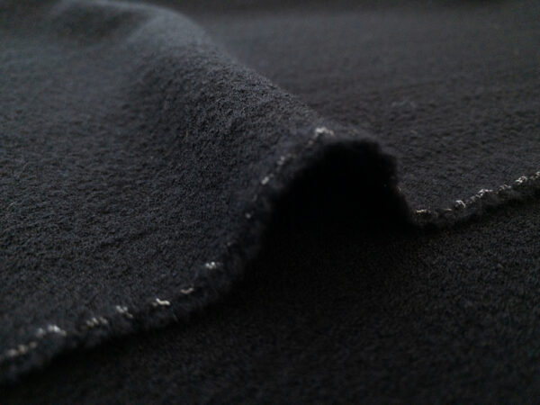 European Designer Deadstock - Wool Blend Crepe Suiting - Black