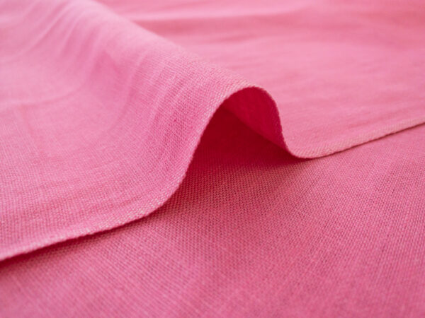 Japanese Designer Deadstock - Linen/Viscose Blend - Solid - Candy Pink