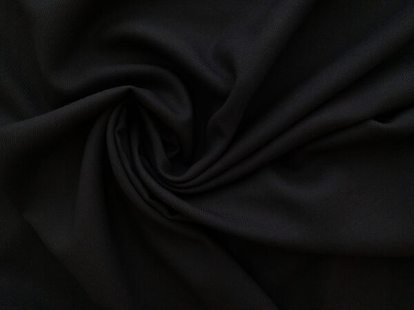 Japanese Designer Deadstock - Wool/Viscose Crepe Suiting - Black