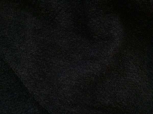 European Designer Deadstock - Wool Blend Coating - Black Boucle