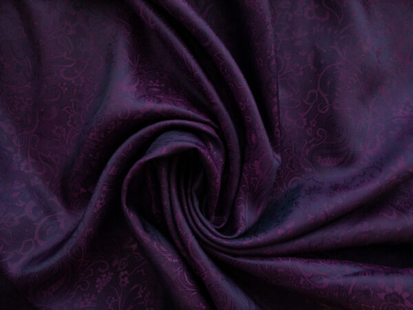 Lady McElroy – Viscose/Acetate Lining – Paisley Jacquard – Aubergine