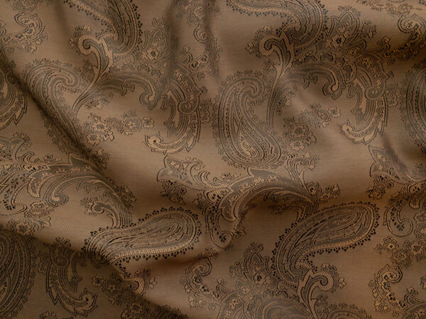 Lady McElroy – Viscose/Acetate Lining – Paisley Jacquard – Copper Gold