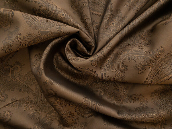 Lady McElroy – Viscose/Acetate Lining – Paisley Jacquard – Copper Gold