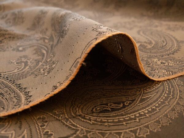 Lady McElroy – Viscose/Acetate Lining – Paisley Jacquard – Copper Gold