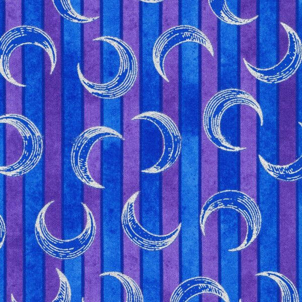 Quilting Cotton – Mystic Moon - Crescent Moons - Iris