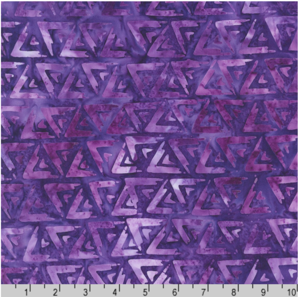 Artisan Cotton Batik - Velocity - Arrows - Purple