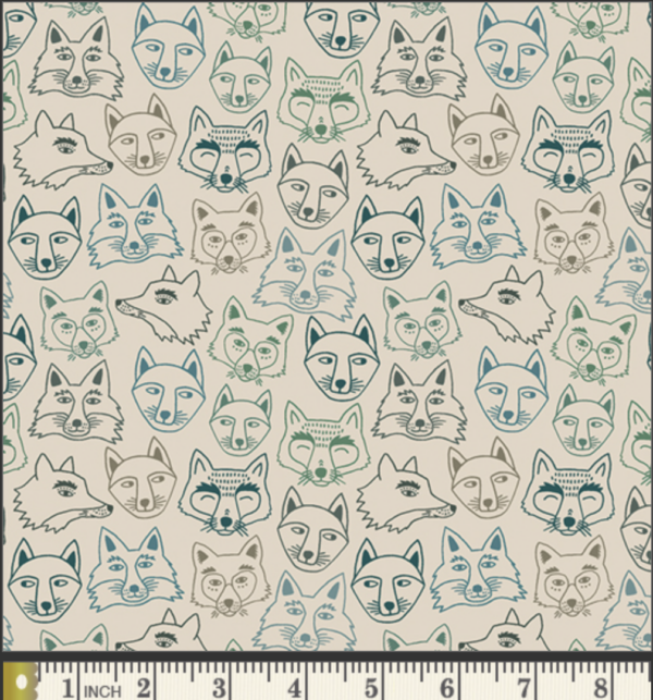 AGF - Cotton Flannel - Timberline - Hello Foxy - Sycamore