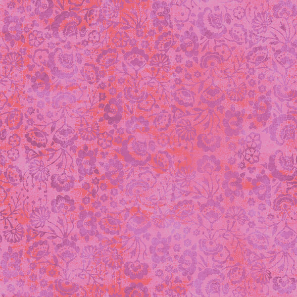 Quilting Cotton - Zen - Jacobean Tonal - Raspberry