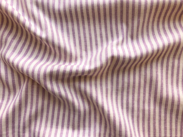 Japanese Cotton Double Gauze - Printed Stripe - Lavender