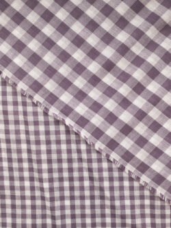 Atelier Brunette - Cotton Double Gauze - Gingham - Off-White/Divine Parma