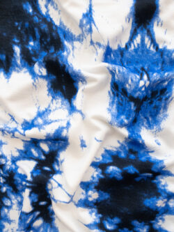 European Designer Deadstock - Viscose/Spandex Jersey - Rorschach Test - Indigo