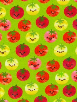 Cotton/Spandex Jersey - Chili Smiles - Tomato - Wasabi