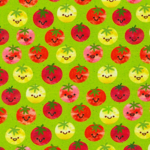 Cotton/Spandex Jersey - Chili Smiles - Tomato - Wasabi