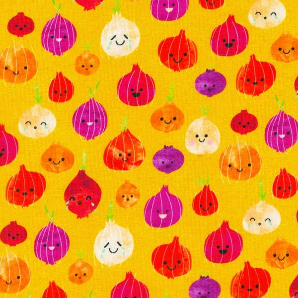 Cotton/Spandex Jersey - Chili Smiles - Onion - Orangeade