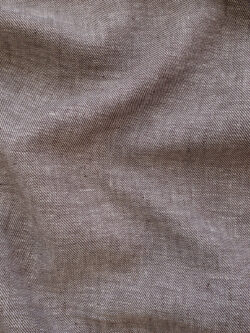 European Designer Deadstock – Yarn Dyed Linen/Cotton Twill – Mocha Chambray