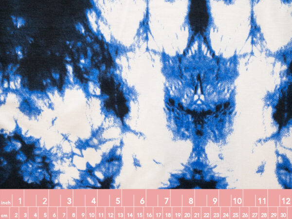 European Designer Deadstock - Viscose/Spandex Jersey - Rorschach Test - Indigo