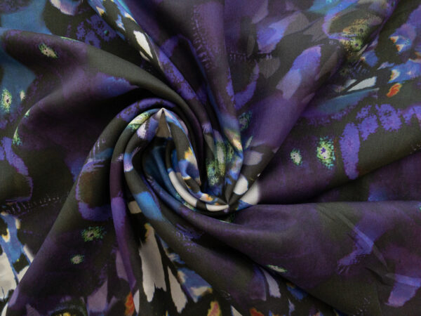 European Designer Deadstock - Silk Voile - Butterfly Wings