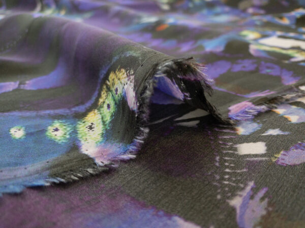 European Designer Deadstock - Silk Voile - Butterfly Wings