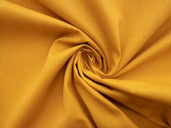 Designer Deadstock - Printed Cotton Twill - Mustard