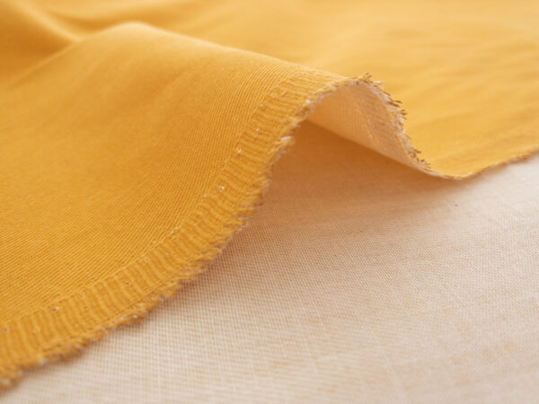 Designer Deadstock - Printed Cotton Twill - Mustard