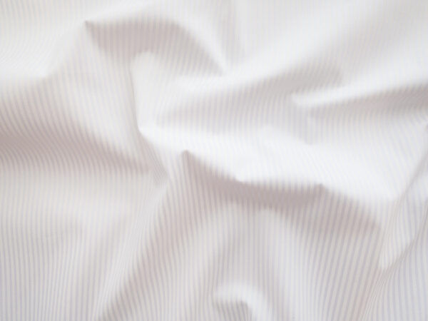 Designer Deadstock - Cotton Poplin - Stripes - White