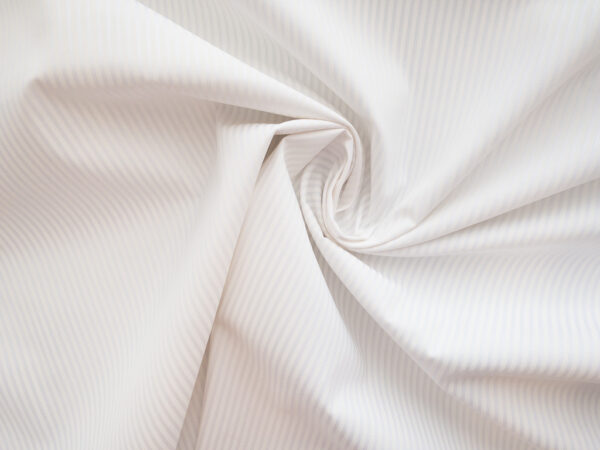 Designer Deadstock - Cotton Poplin - Stripes - White