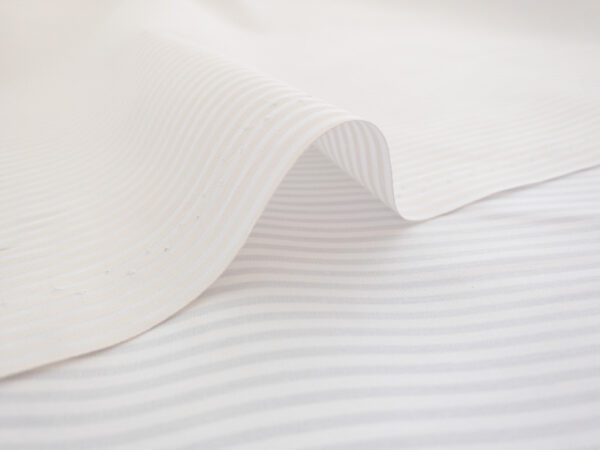 Designer Deadstock - Cotton Poplin - Stripes - White