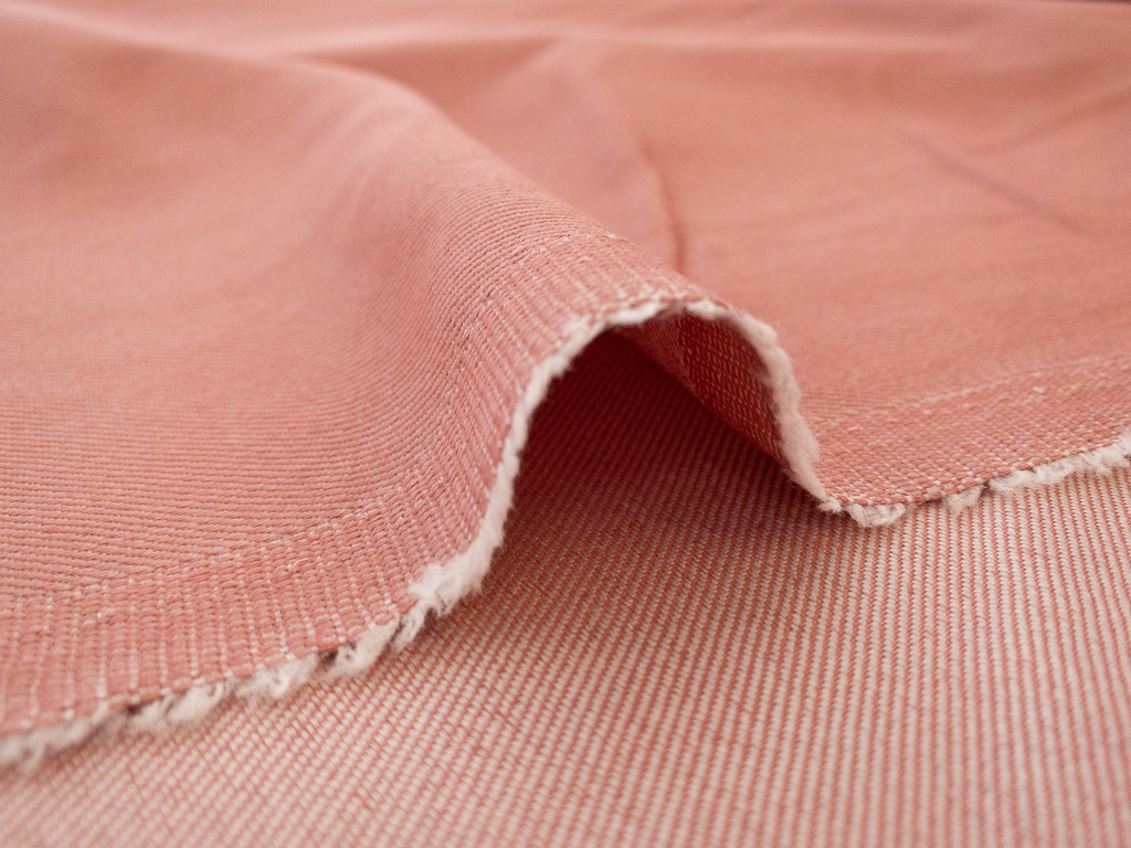 Pink Stretch Cotton Denim - Bloomsbury Square Dressmaking Fabric