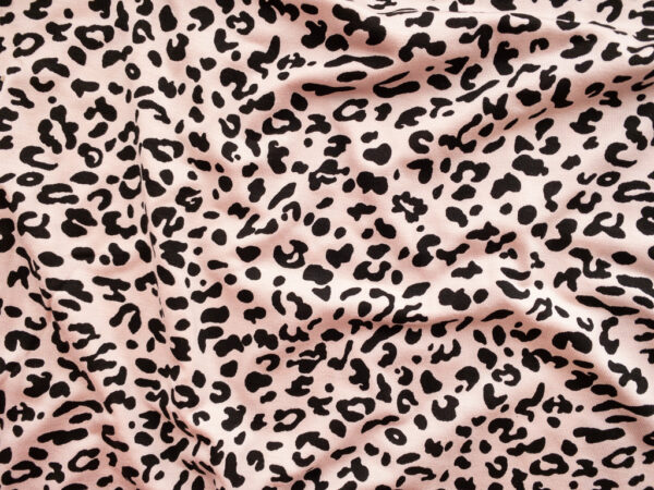 European Designer Deadstock – Viscose/Spandex Jersey – Animal Print - Blush