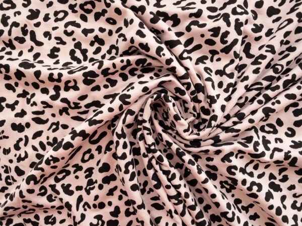 European Designer Deadstock – Viscose/Spandex Jersey – Animal Print - Blush