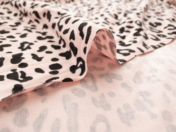 European Designer Deadstock – Viscose/Spandex Jersey – Animal Print - Blush