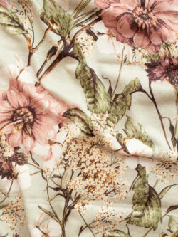 European Designer Deadstock – Viscose/Polyester/Spandex Jersey – Tropical  Floral - Pink - Stonemountain & Daughter Fabrics