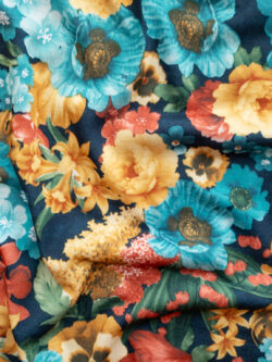 European Designer Deadstock – Viscose/Polyester/Spandex Jersey – Tropical  Floral - Pink - Stonemountain & Daughter Fabrics