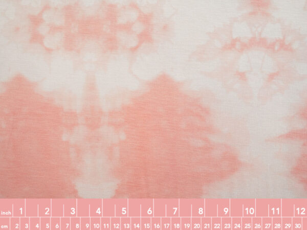 European Designer Deadstock – Viscose/Spandex Jersey – Rorschach Test - Peach