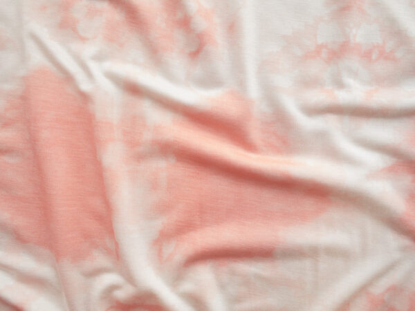 European Designer Deadstock – Viscose/Spandex Jersey – Rorschach Test - Peach